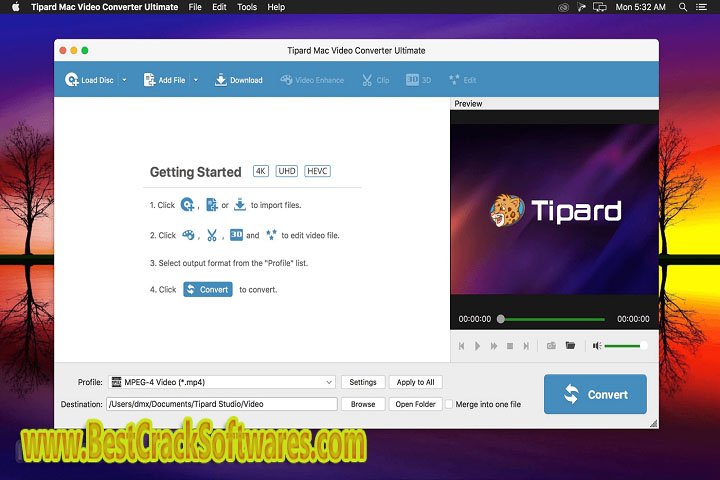 Tipard Mac Video Converter Ultimate 10 Free Download with Patch