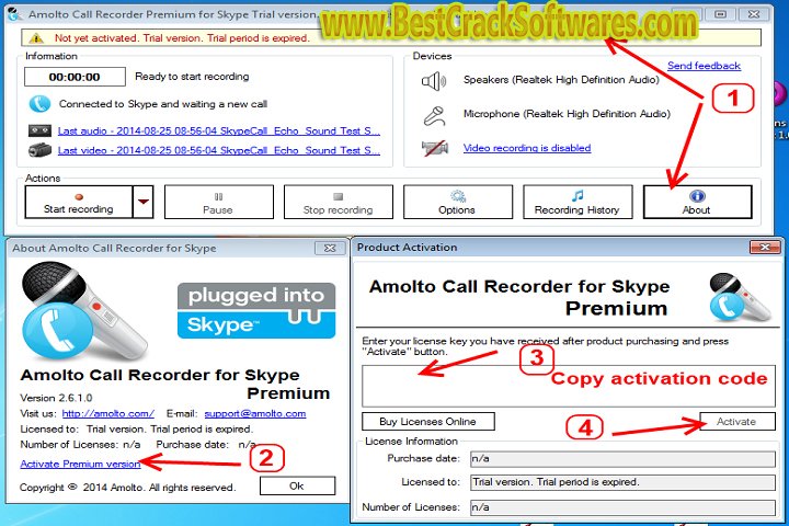 Amolto Call Recorder 1.0 Free Download with Crack