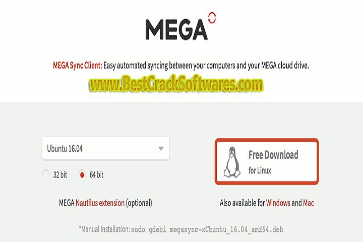 MEGA sync Setup 64 Free Download with Crack