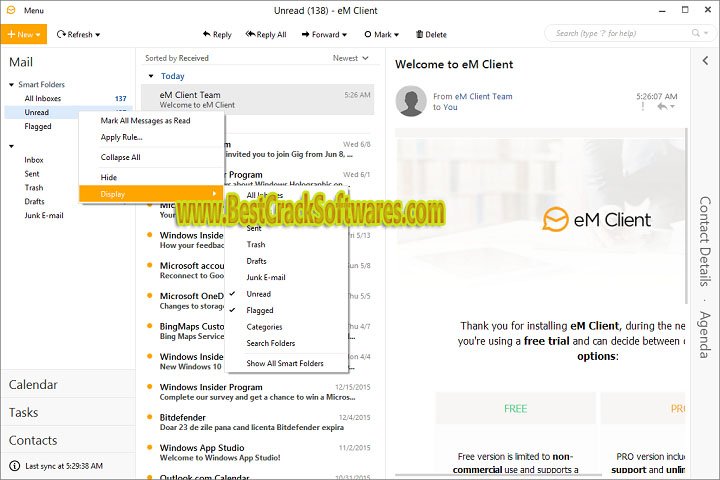 emclient v 9.2.1628 Free Download with Patch
