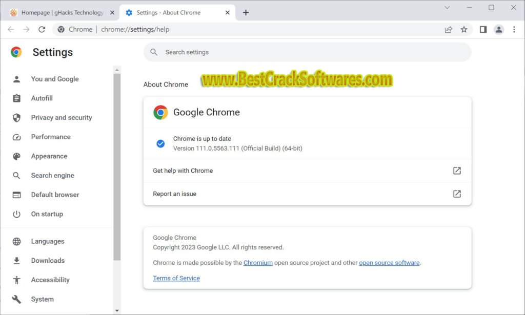 Google Chrome 111 x 64 Free Download