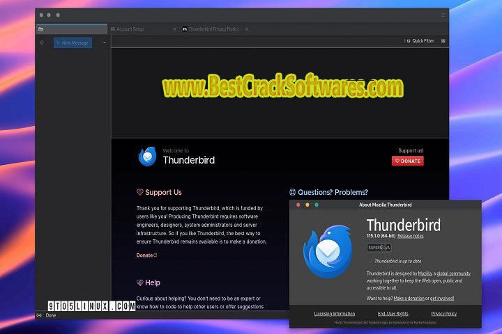 Thunder bird Setup 115.0.1 Software Features