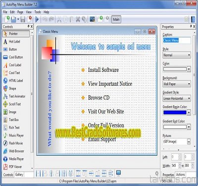 AutoPlay Menu Builder V 9 0 0 2836 PC Software