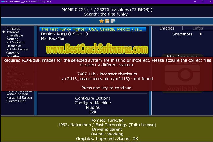 Mame 0257 s 1.0  Software Features