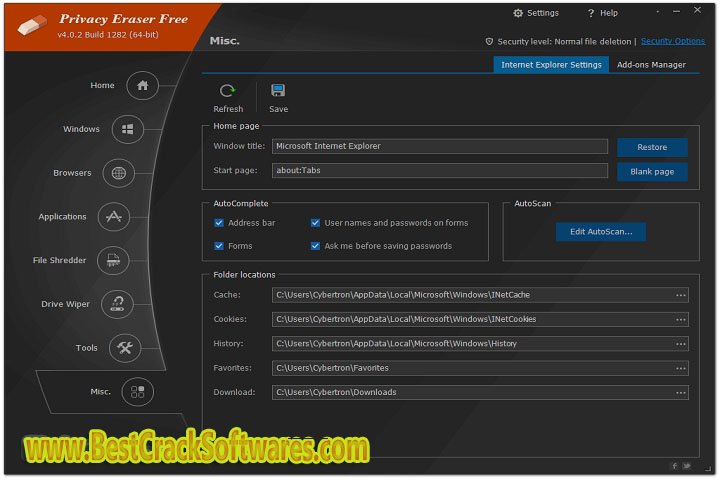 Privacy eraser setup 1.0  Software Features