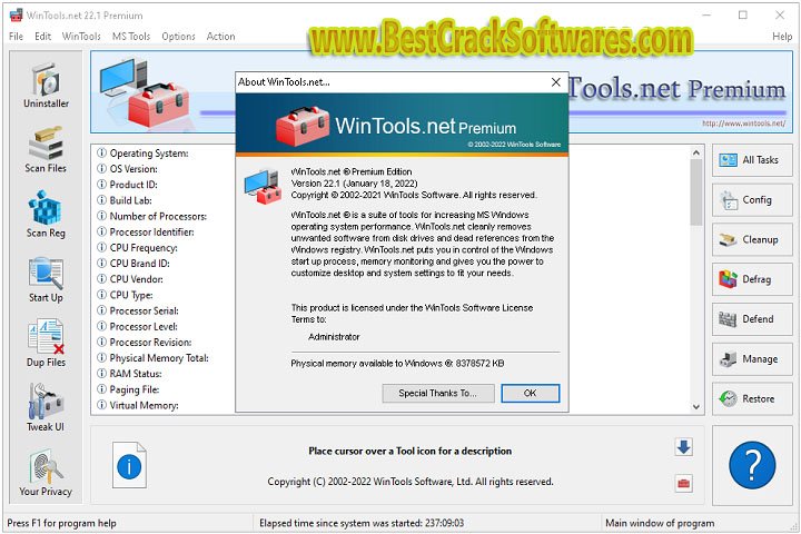 Win Tools net v 23.8.1   Software Technical Setup