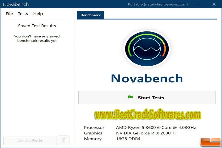 nova bench 1.0  Software System Requirements