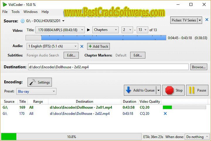 Vid Coder 7.15 Software Features