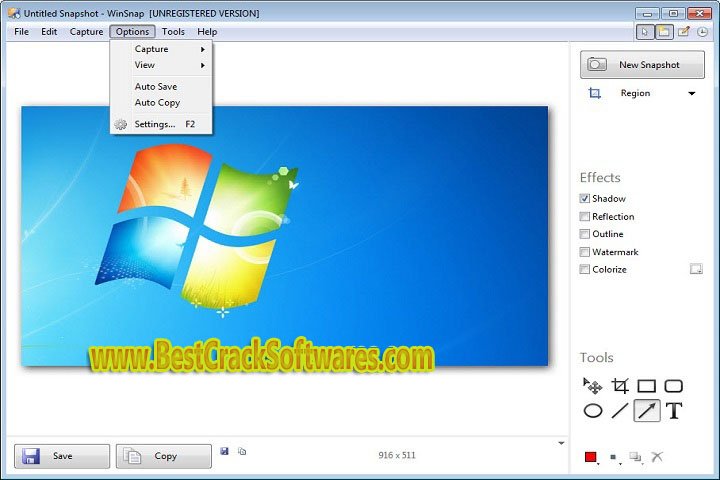 Win Snap 6.1.1 setup 1.0 Software Features