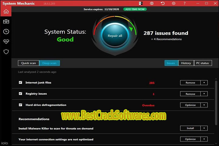 Win optimizer free 17.00.23  Software Features