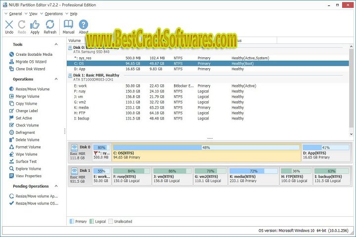 NIUBI Partition Editor V 9 7 3 PC Software with patch