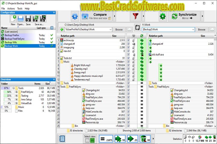 Free File Sync 12.5 Software Features