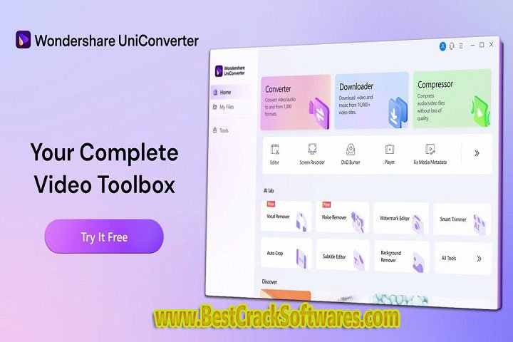 Wonder share Uni Converter 14 x 64 Free Download with Crack