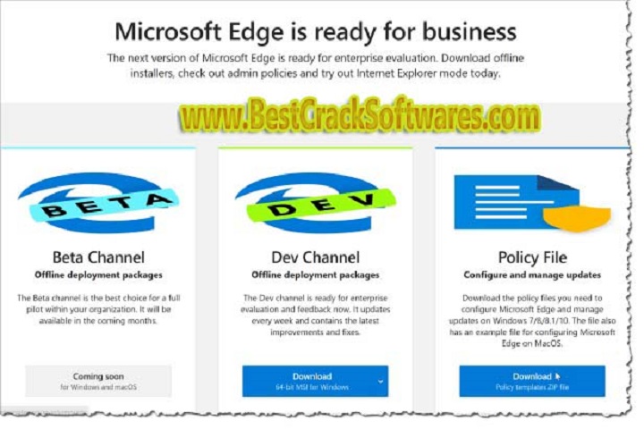 Microsoft Edge Enterprise X64 PC Software with patch